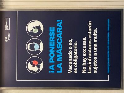 ¡ATENCIÓN USUARIOS! PARA VIAJAR EN EL PATH DEBERÁS USAR MÁSCARA, TODAVÍA 