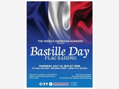 IZAMIENTO DE LA BANDERA FRANCESA